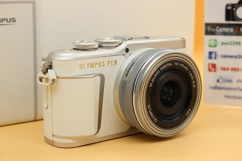 ขาย Olympus PEN E-PL9 + Lens 14-42mm สีขาว สภาพสวยใหม่ อดีตประกันศูนย์ ชัตเตอร์ 5796รูป เมนูไทย มีWiFi จอปรับเซลฟี่ได้ จอติดฟิล์มแล้ว อุปกรณ์ครบกล่อง  อุปก